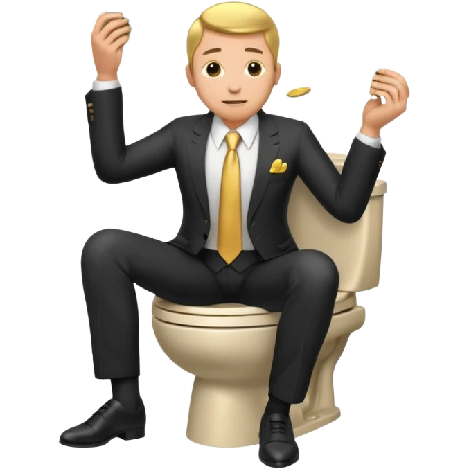 Money man taking a poop emoji