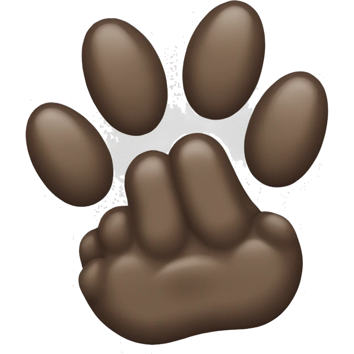 paw emoji with claws emoji