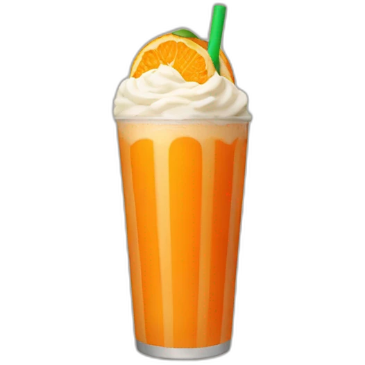 A orange shake emoji