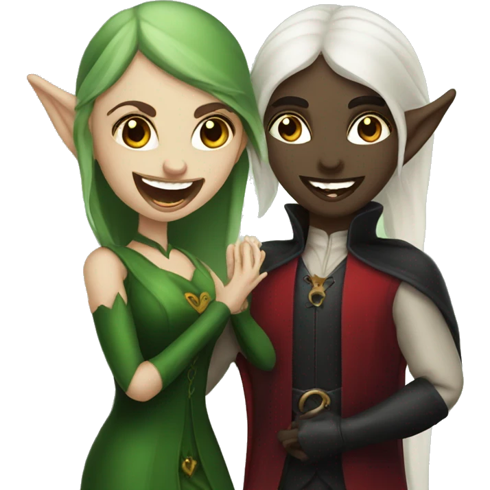 Elf with vampire woman emoji