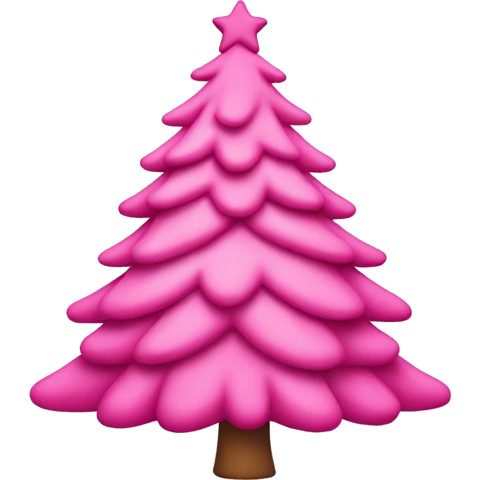 Pink Christmas tree emoji