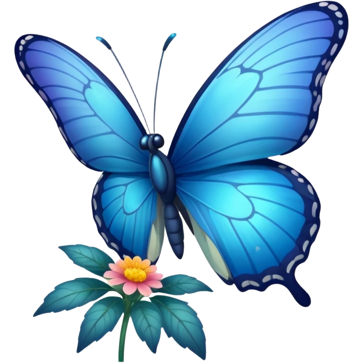 blue butterfly emoji