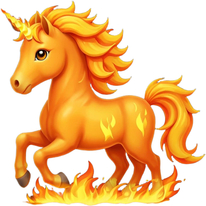 fiery horse emoji