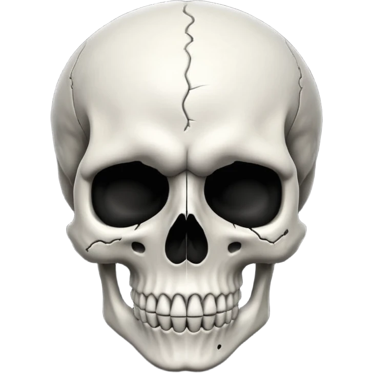 Skull black and white copy paste  emoji