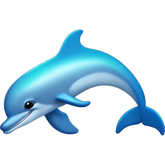 dolphin in ocean with rainbow in sky￼ emoji