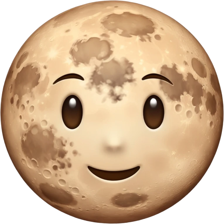 pastel brown moon emoji