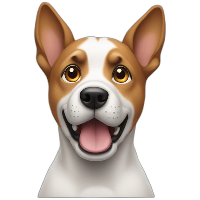 A dog with hands emoji