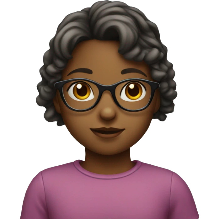 Little girl with glasses  emoji