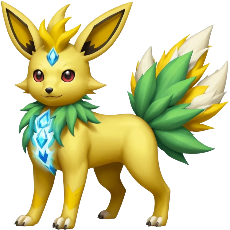 Zygarde-Flareon-Electrike-Jolteon-Manectric-Fakémon-fusion, full body emoji