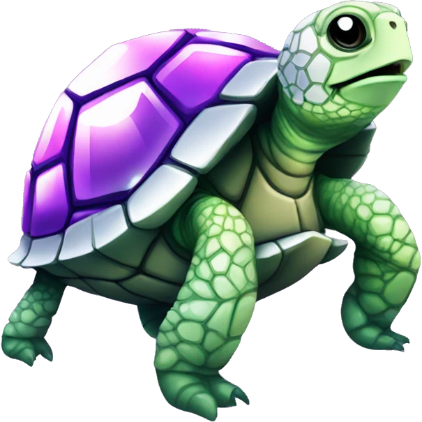 Disco ball turtle emoji