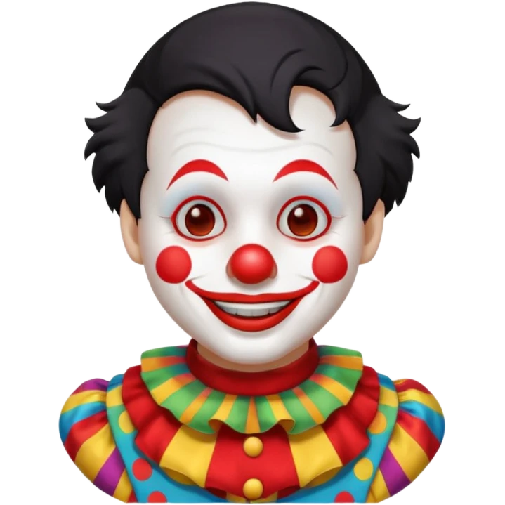 short haired clown emoji
