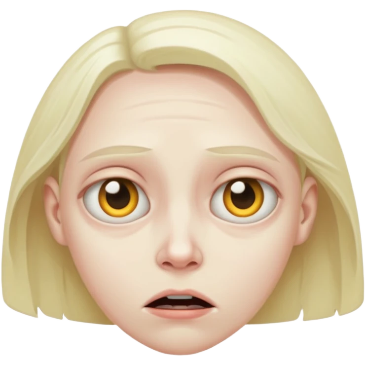 uncanny person creepy face emoji