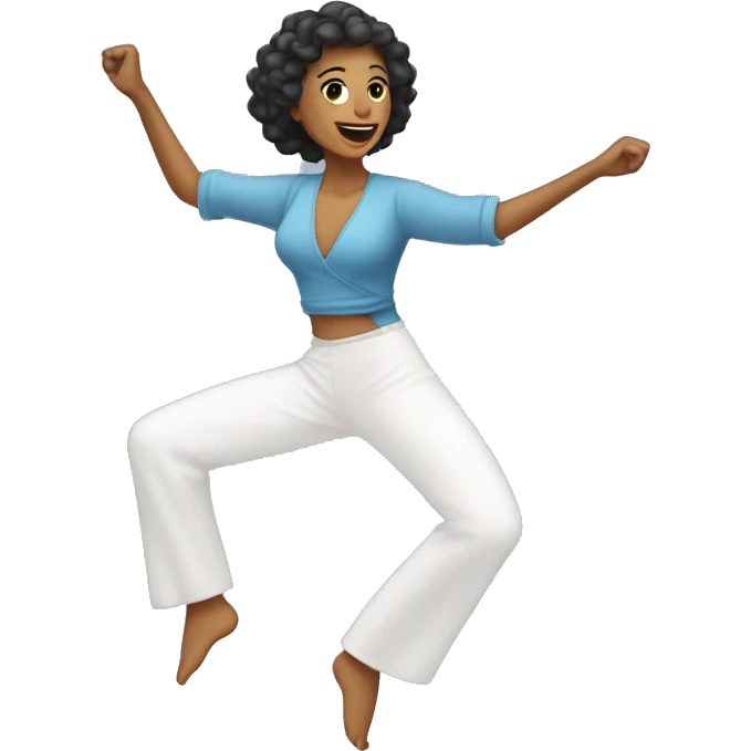 mujer tez blanca bailando emoji