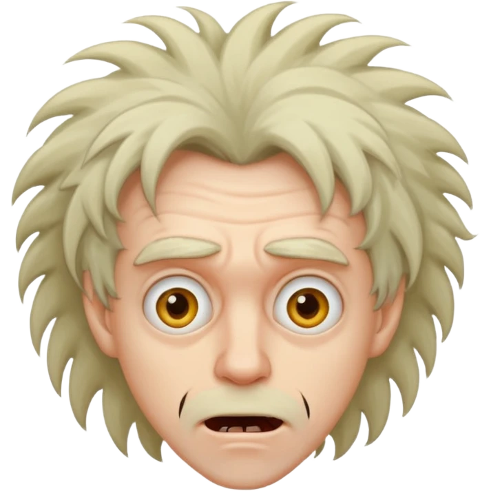 crazy man looking weird with wild expression emoji