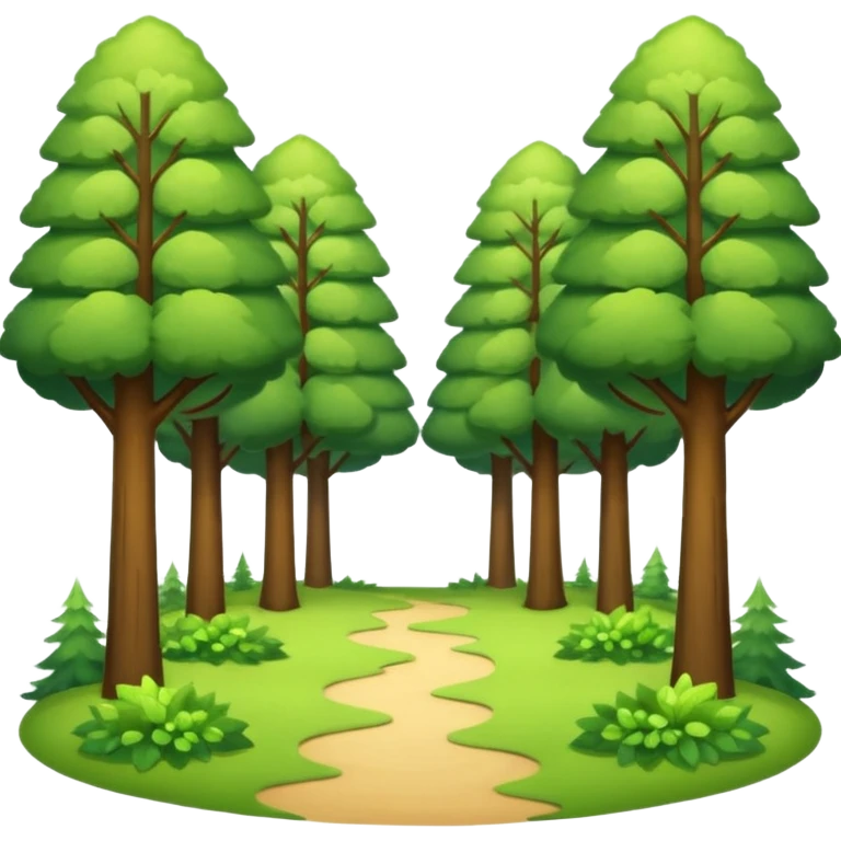 clearing" an open space in a forest, light, spacious, minimal. emoji
