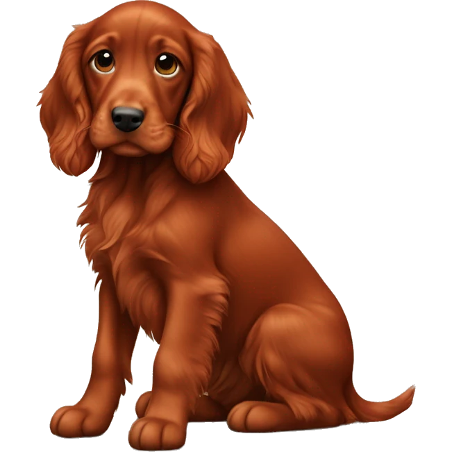 Mini red setter puppy  emoji