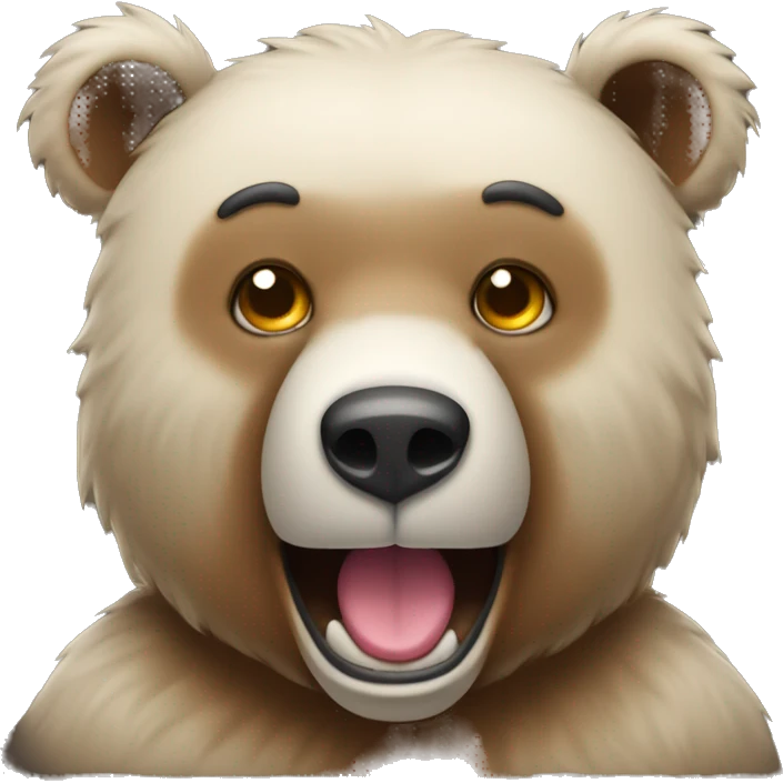 bear with x eyes and tongue out like it’s not alive emoji