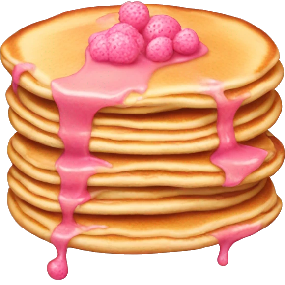 Pancake with pink sprinkled emoji