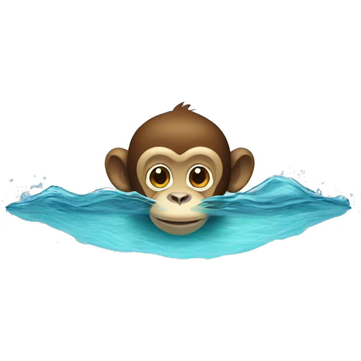 Monkey swimming  emoji