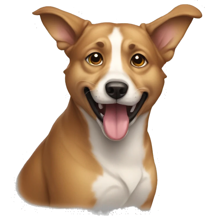 Mewing dog emoji