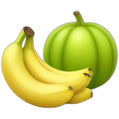 A pomelo and one banana emoji