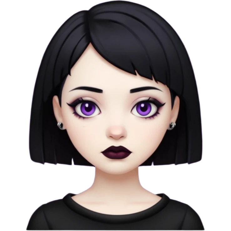 goth girl short hair emoji