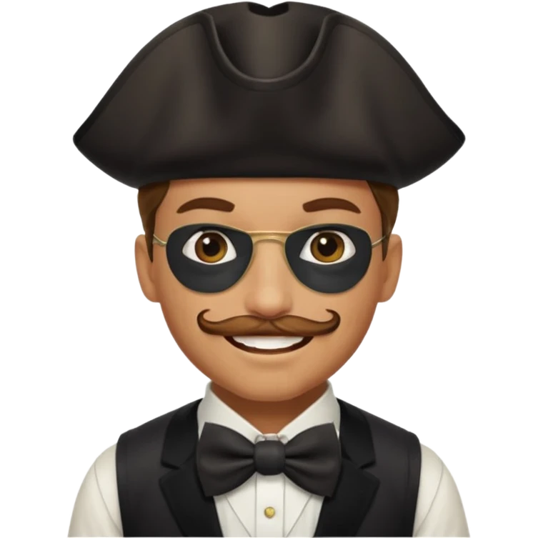Pirate with eyepatch and bow tie emoji