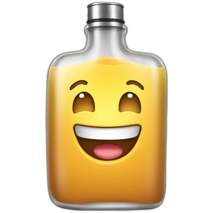 happy flask of liquid  emoji