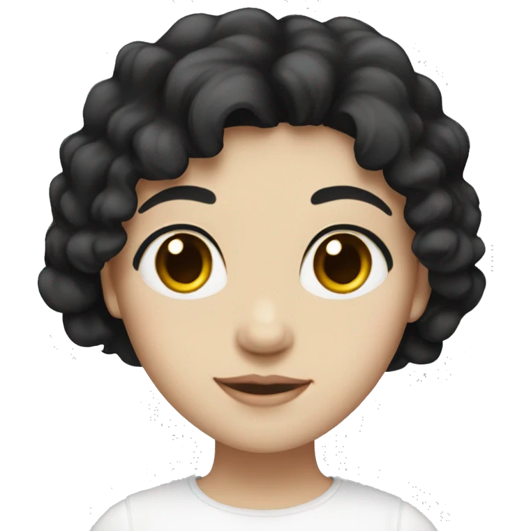 girl with black hair and brown eyes and white skin emoji