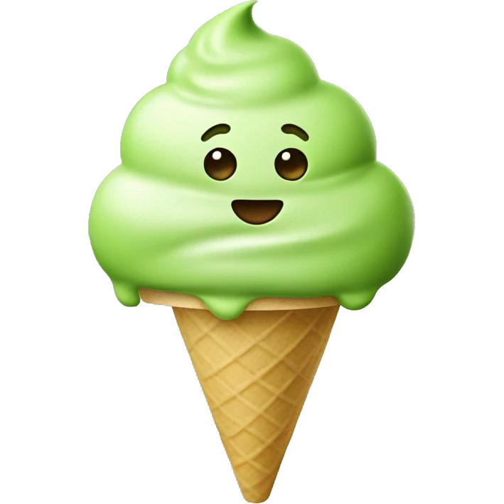Matcha ice cream emoji