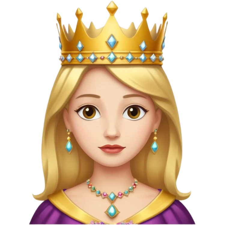 the word queen and a crown emoji