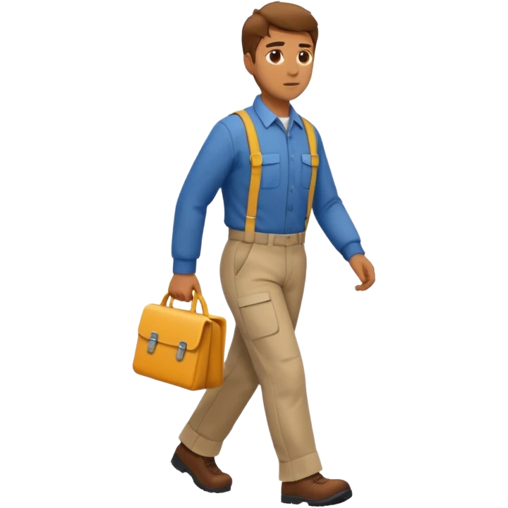 guy working walking  emoji