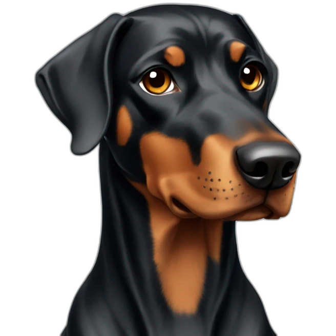 dog dobermann emoji