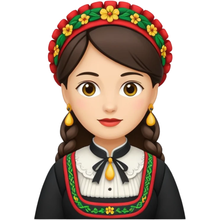 woman wearing traditional bunad emoji