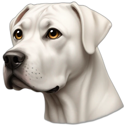 Dogo from the side looking askance emoji