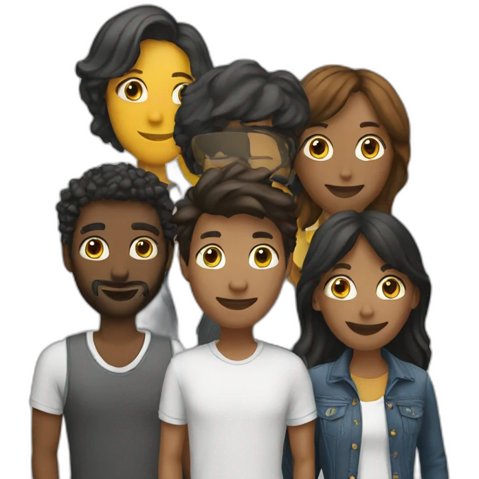 a 7 people group in private the tour emoji