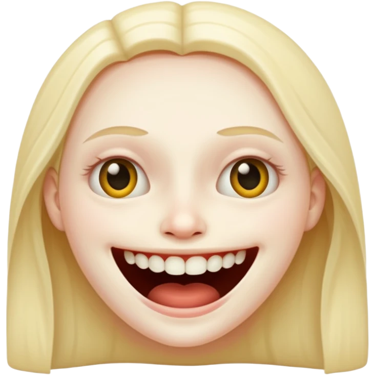 creepy long smile emoji