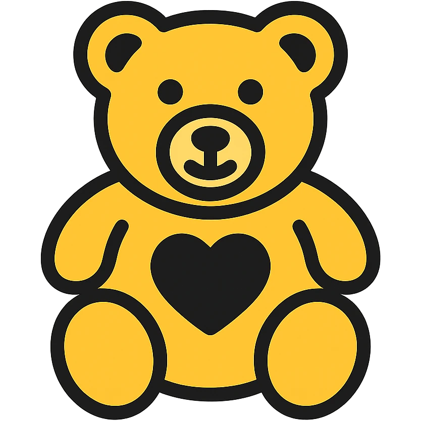 bear with a black heart emoji