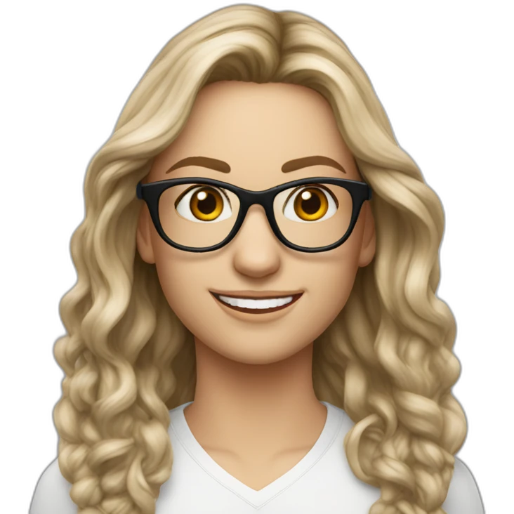 Long hair Corinne Cole corrode cricket glasses emoji