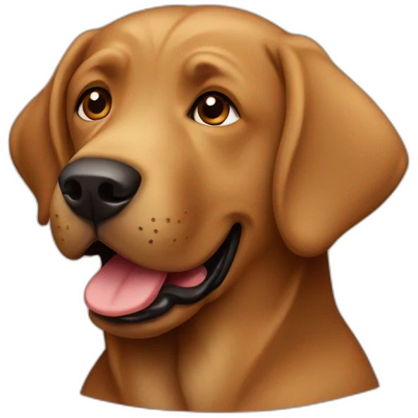 brown labrador drinking beer emoji