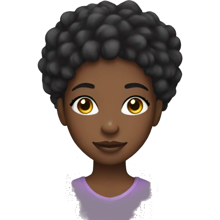 black girl with lashes  emoji