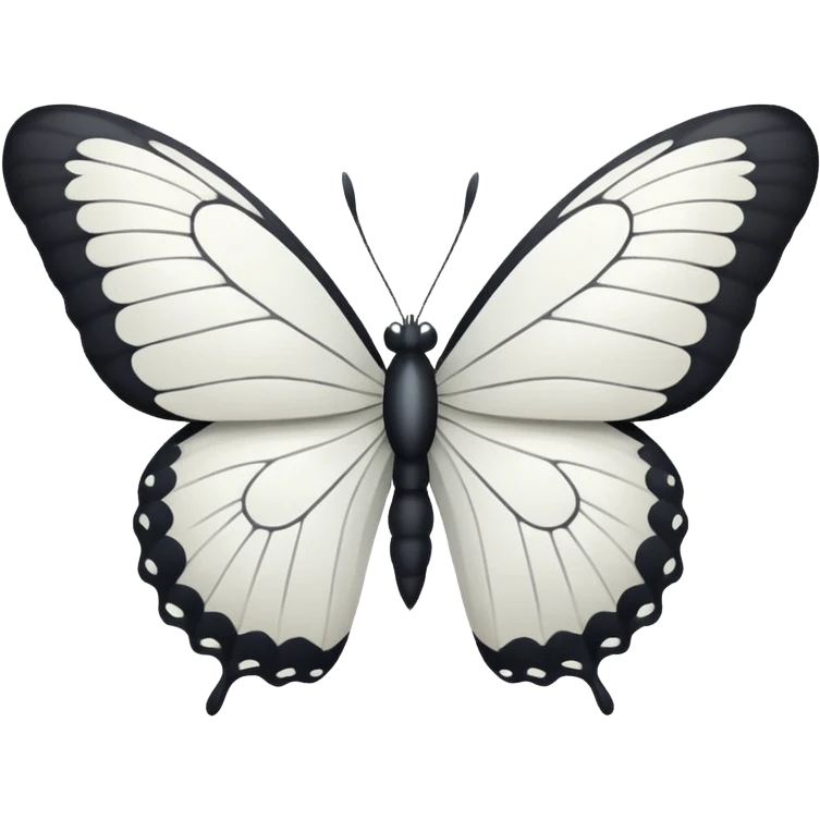 white butterfly simple design emoji