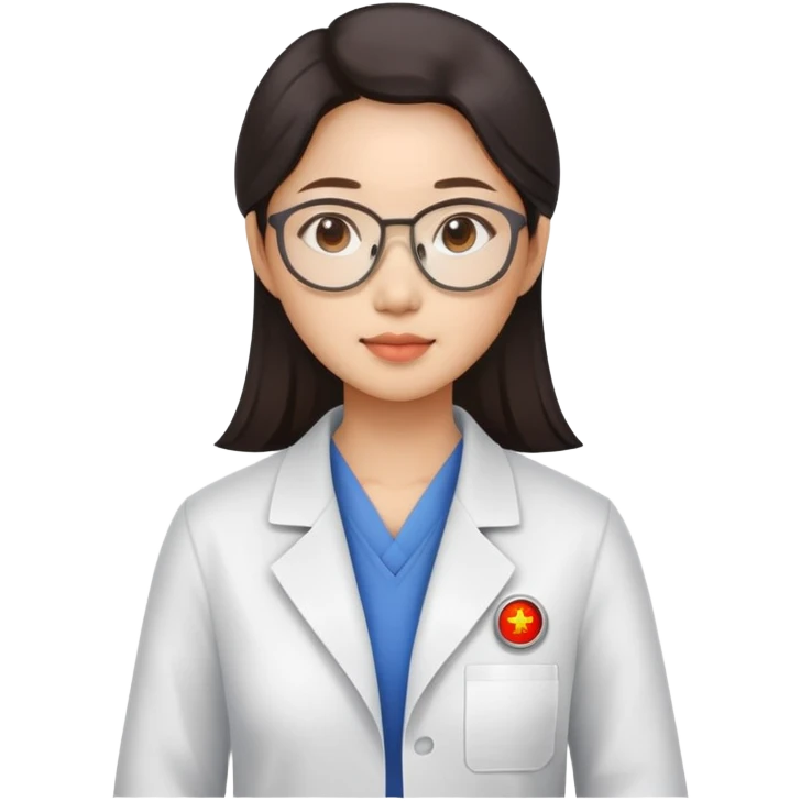 Chinese scientist woman super realistic  emoji