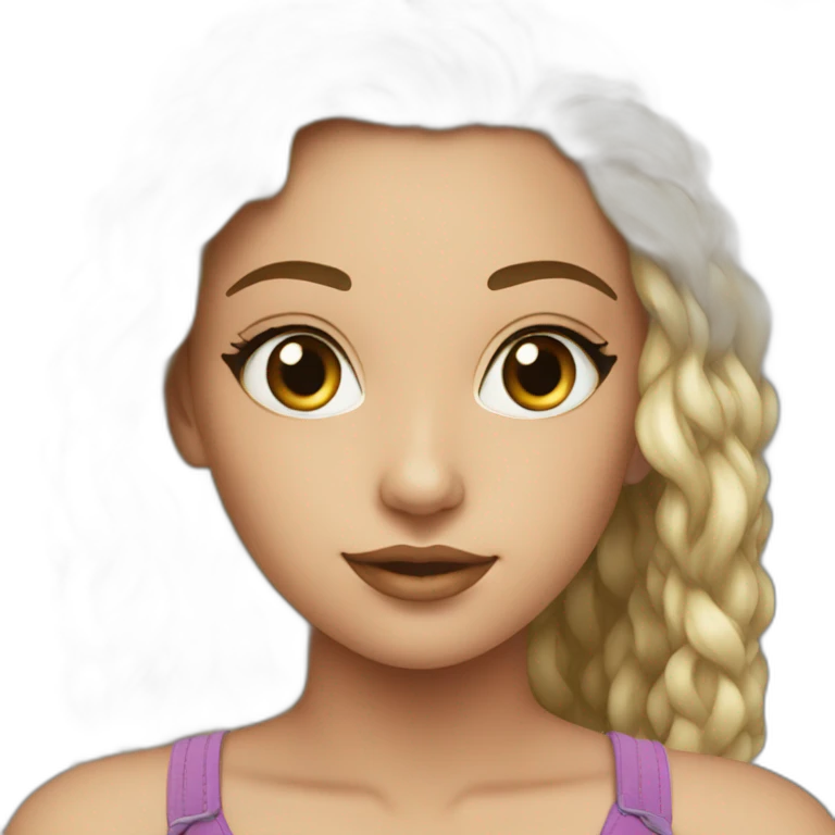 Teen girl crop top emoji