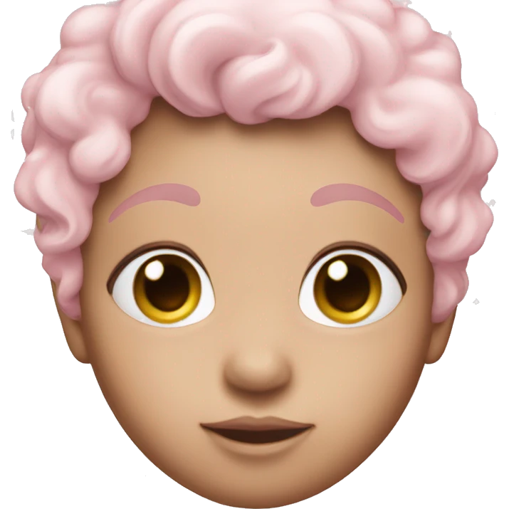 A light baby pink hear with little silver sparkles  emoji