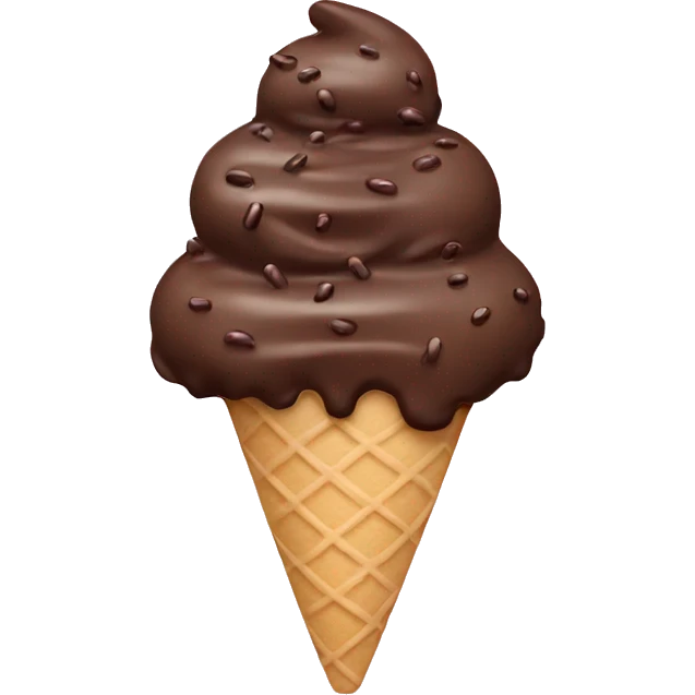 Ice cream with chocolate sprinkles  emoji