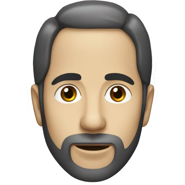 Paul Simon with dark straight hair and small beard emoji