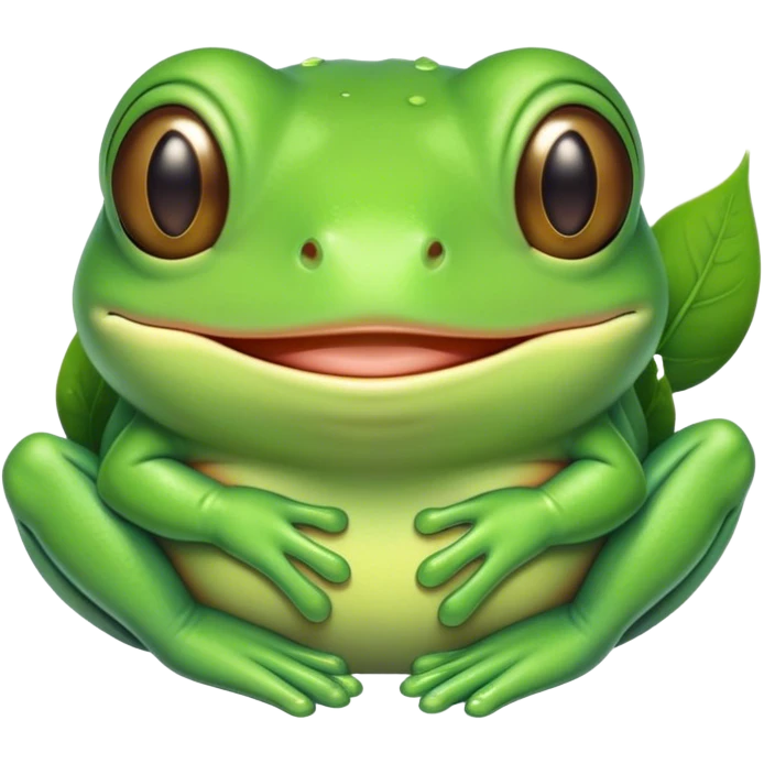 Meme-Worthy Cute Sleeping Green Tree Frog Portrait Emoji, Head resting peacefully with a contented smile, showcasing a compact, vividly green body with softly closed, serene eyes, Simplified yet adorably endearing features, highly detailed, glowing with a soft, drowsy jungle light, high shine, relaxed and utterly lovable, stylized with an air of playful laziness, soft glowing outline, capturing the essence of a sleeping green tree frog that feels destined to become the next viral icon of adorable rest! emoji