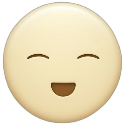 two cream circle emoji