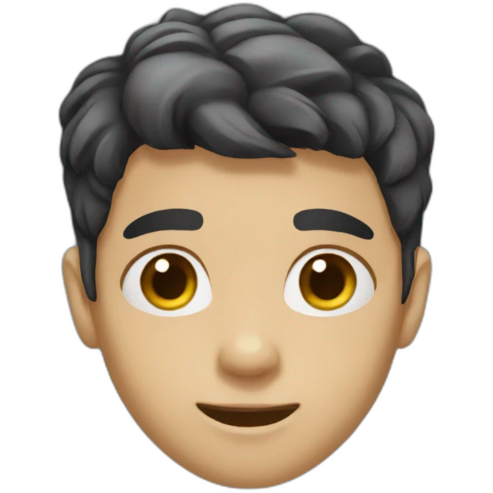Boy dark hair emoji
